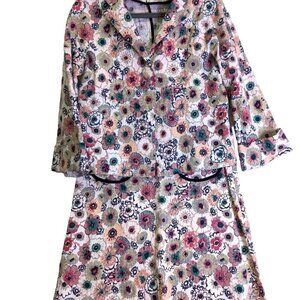 Stella Forest size Taille 42 US 6 Retro Look Floral 2 Piece Jacket Skirt Suit